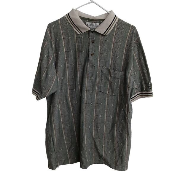 Grand Slam Other - EUC Grand Slam Men's L Black Cream Short Sleeve Polo/Golf Shirt